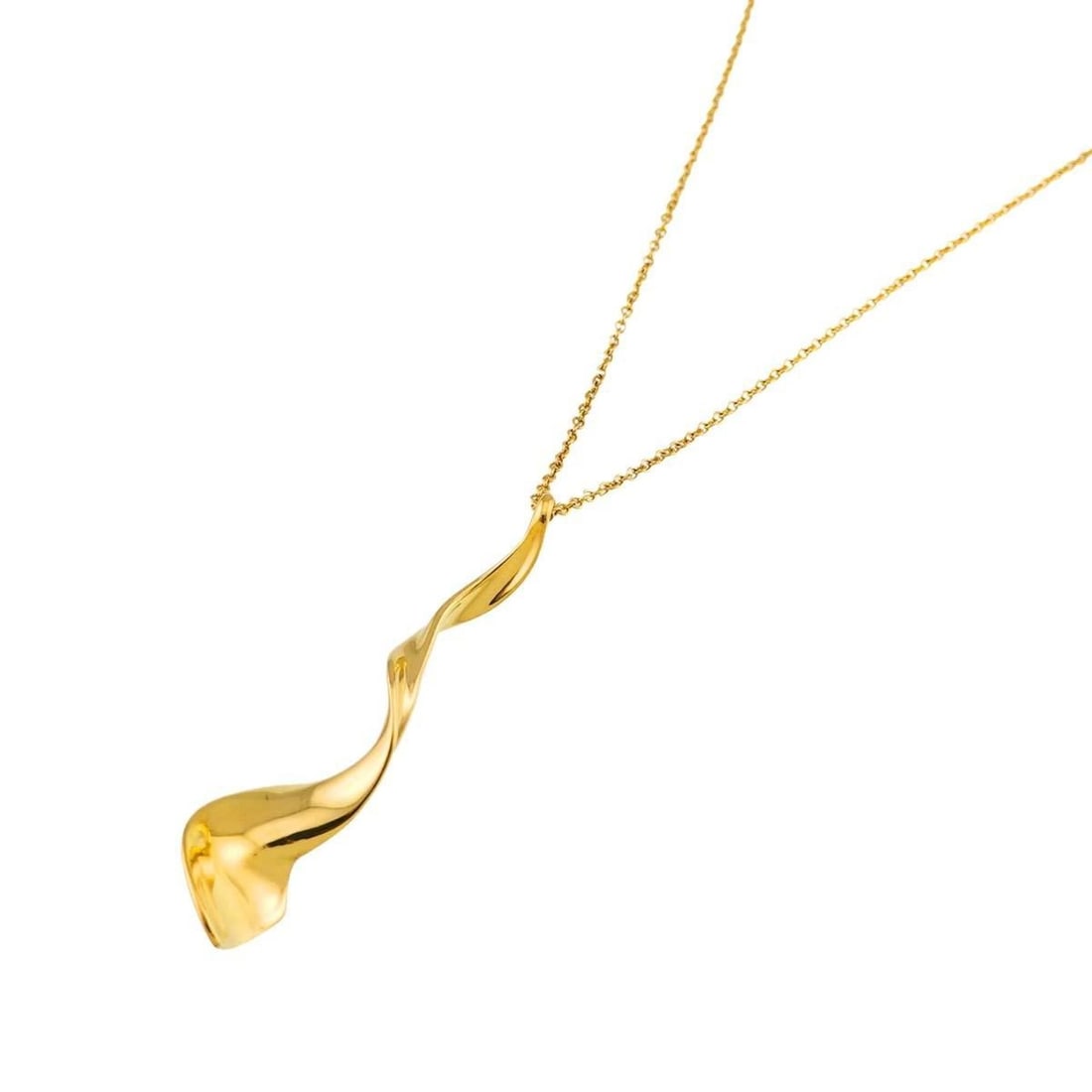 Tiffany & Co. Orchid Drop Necklace, 40.5cm, 18K Yellow Gold (750), Teardrop Necklace: --- Catalog ---Category: SizePendant Size: 41.5mm x 9.9mm / 1.63'' x 0.38''Neck Circumference: 40.5 cm / 15.94''Category: DesignGender: WomenMaterial: Yellow gold (18K)Necklace Type: NecklaceCategory: