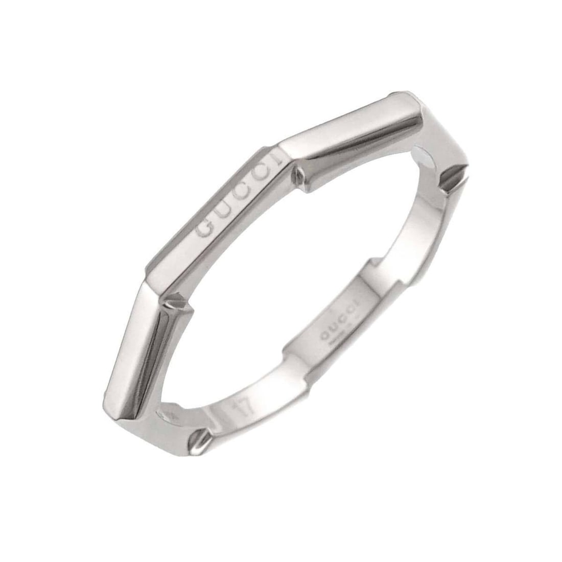 Gucci Link to Love #17 Ring, Platinum (Pt)