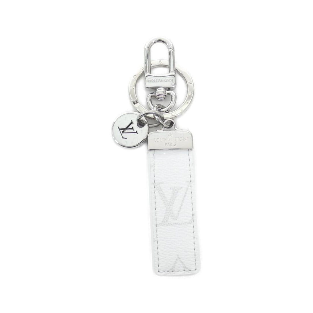 Louis Vuitton Taiga Lama Keychain Neo LV Club M01347 Keyring: --- Catalog ---Category: DesignType: KeyringColor: Gray, SilverGender: MenMaterial: Canvas, LeatherLeather/Fur Type: Calf leatherCategory: GeneralMPN: M01347Brand: Louis Vuitton--- Item List ---Sectio