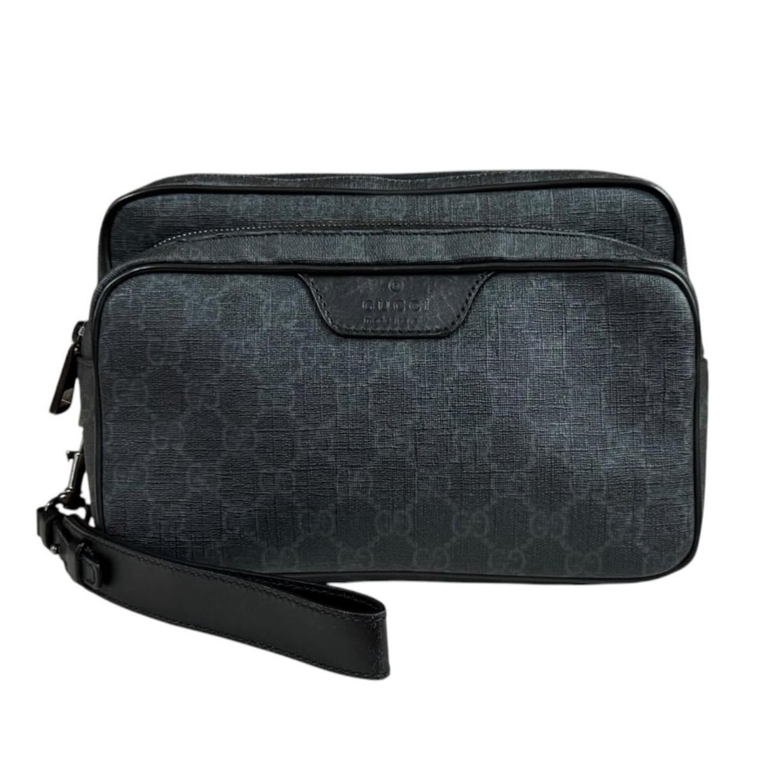 Gucci GG Supreme Clutch Bag, Handbag, Canvas, 337082, Black, Men's, GUCCI: --- Catalog ---Category: SizeSize (HxWxD): 15.5cm x 23cm x 8cm / 6.1'' x 9.05'' x 3.14''Category: DesignType: HandbagColor: BlackGender: MenMaterial: GG Supreme Category: GeneralMPN: 337082Brand: Gucc