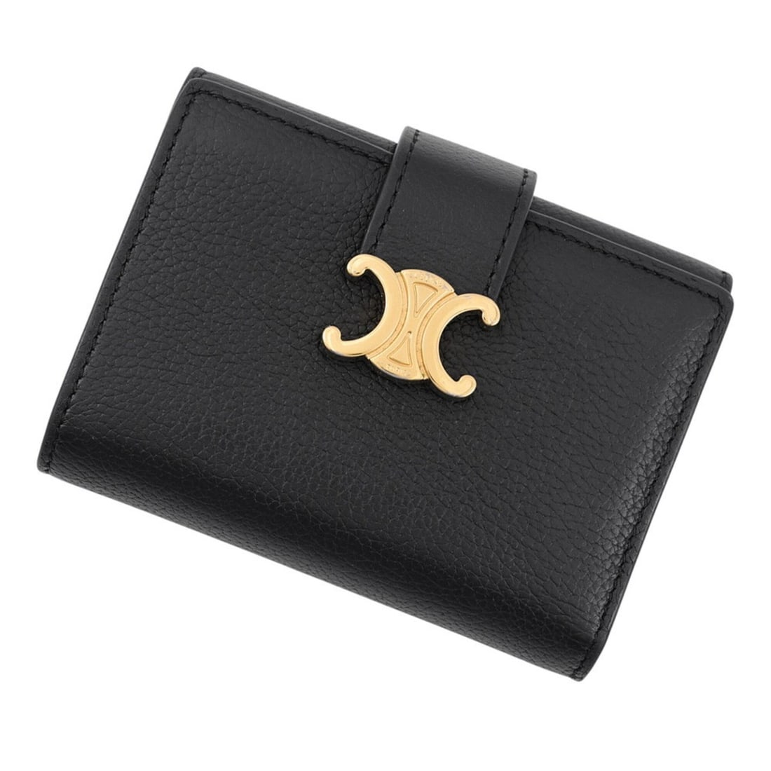 Celine Tri-fold Wallet Fine Strap Nino Leather 10M963GHH.38NO CELINE Black WALLET