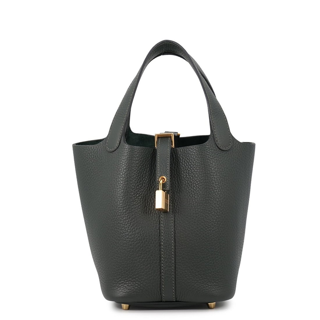 Hermes Picotin Lock PM Handbag, Vert Mangrove, Taurillon Clemence Leather, W Stamp, HERMES Tote Bag, (1 of 12)