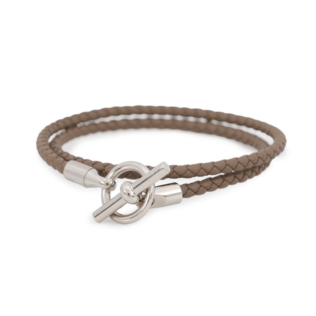 Hermes Glenan Double Tour Bracelet, Etoupe Swift Leather, HERMES, Hermes, HERMES BRACELET (1 of 10)