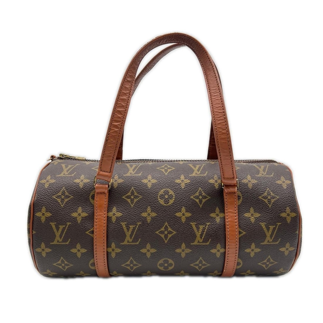 LOUIS VUITTON Monogram Papillon 30 M51365 Handbag Brown Beige Leather Women's