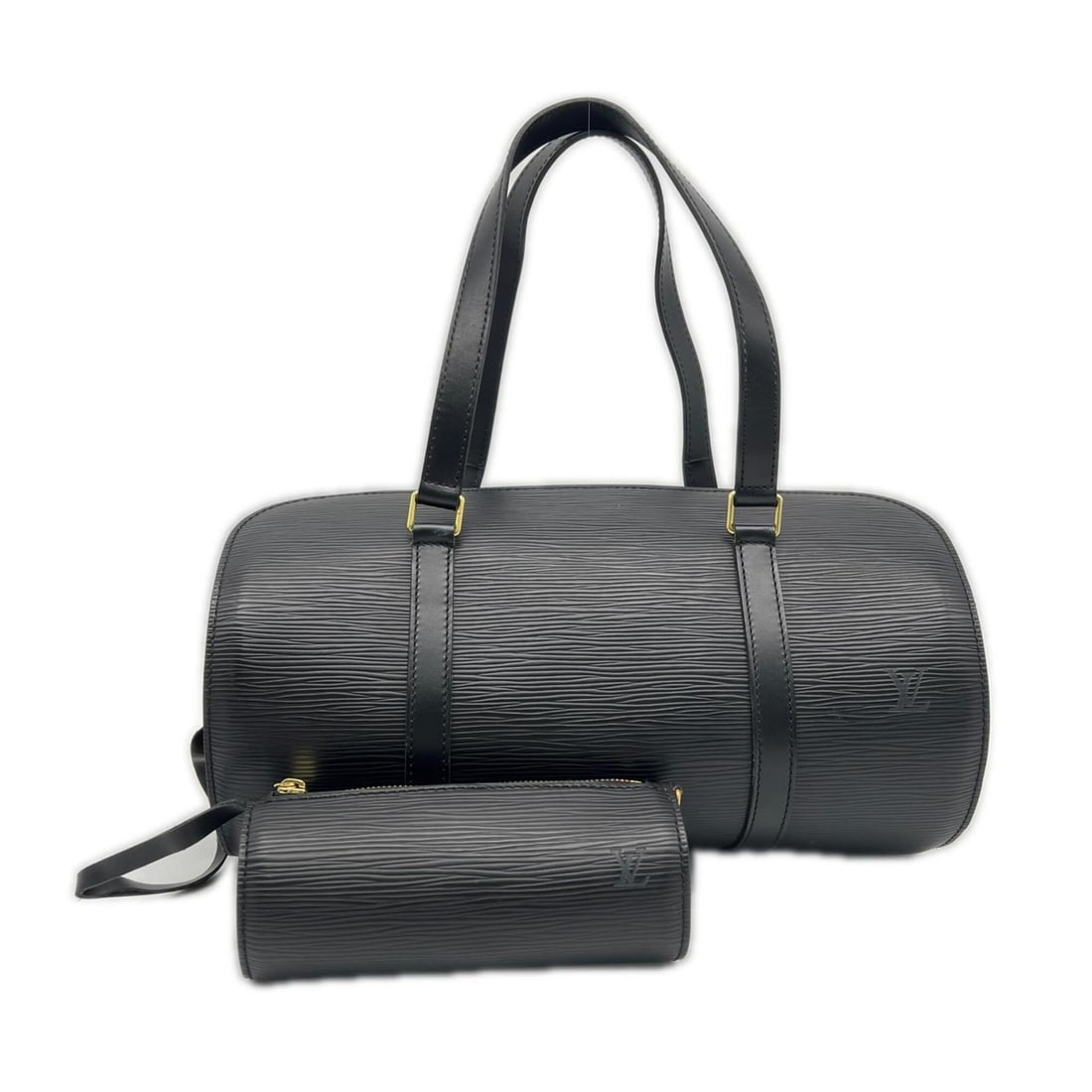 LOUIS VUITTON Epi Soufflot Noir M52222 Handbag Black Leather Women's