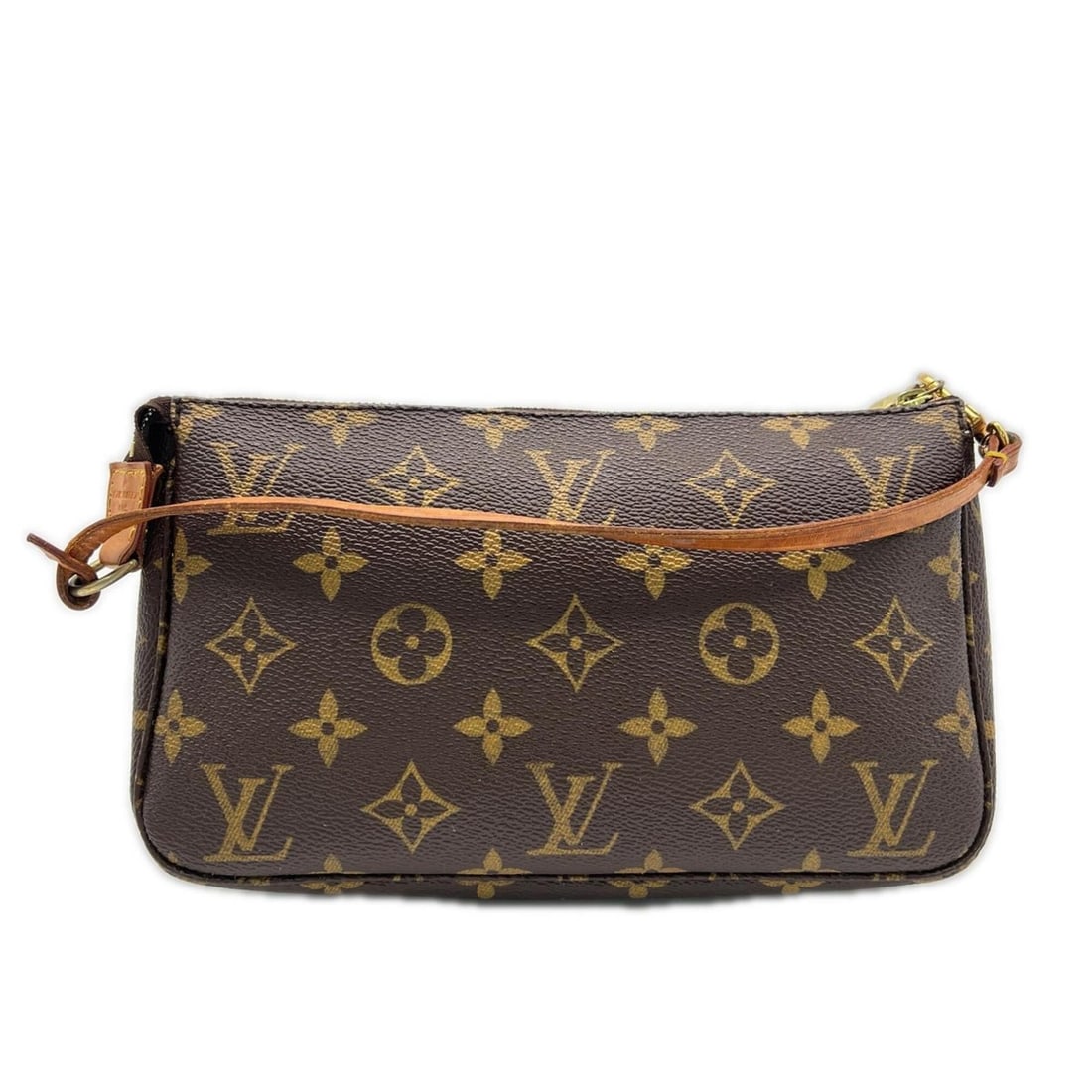 LOUIS VUITTON Monogram Pochette Accessoires M51980 Handbag Brown Beige Women's