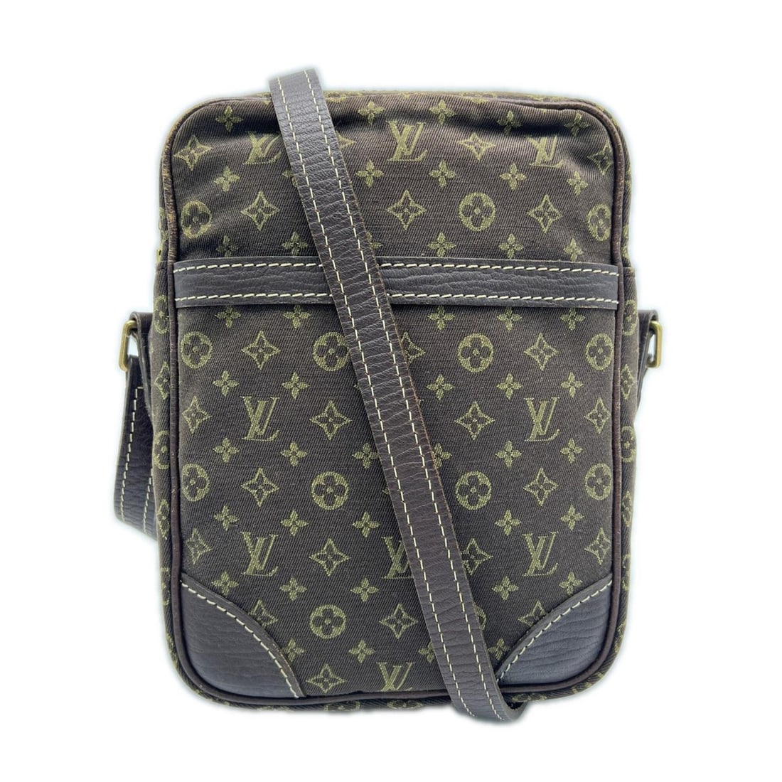 LOUIS VUITTON Monogram Mini Lin Danube M95228 Shoulder Bag Crossbody Brown Leather Women's