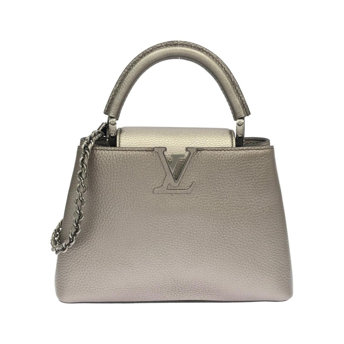 Louis Vuitton Capucines BB M21102 Handbag: --- Catalog ---Category: SizeSize (HxWxD): 20cm x 28cm x 9cm / 7.87'' x 11.02'' x 3.54''Category: DesignType: HandbagColor: Beige, BrownGender: Women,MenMaterial: Leather Leather/Fur Type: Calf leathe