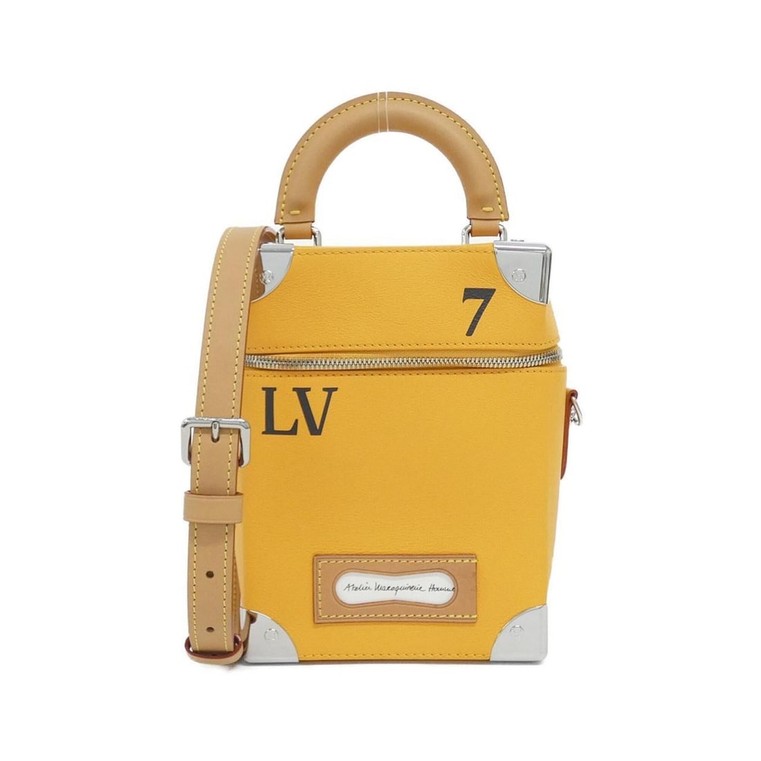 Louis Vuitton Vertical Box Trunk M59666 Handbag: --- Catalog ---Category: SizeSize (HxWxD): 22cm x 16cm x 8cm / 8.66'' x 6.29'' x 3.14''Category: DesignType: HandbagColor: Saffron, YellowGender: Women,MenMaterial: Leather Leather/Fur Type: CalfskinC