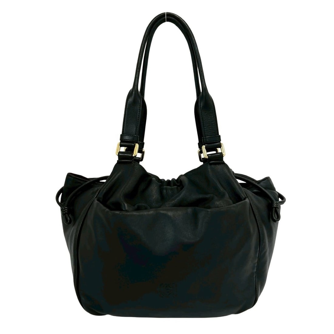 LOEWE Anagram Logo Leather Drawstring Semi-Shoulder Bag/Handbag/Tote Bag, Black, 39588: --- Catalog ---Category: SizeSize (HxWxD): 28cm x 26cm x 17cm / 11.02'' x 10.23'' x 6.69''Category: DesignType: Handbag, Shoulder bag, Tote bagColor: BlackGender: WomenMaterial: Leather Category: Gene