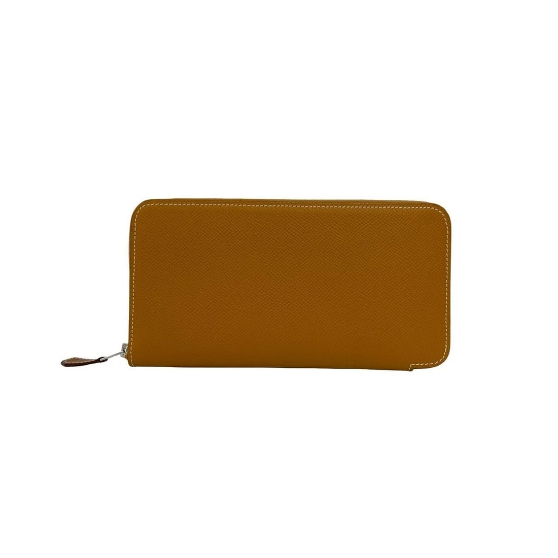 HERMES Azap Long Silk In Veau Epsom Leather Wallet, Gold, 37385