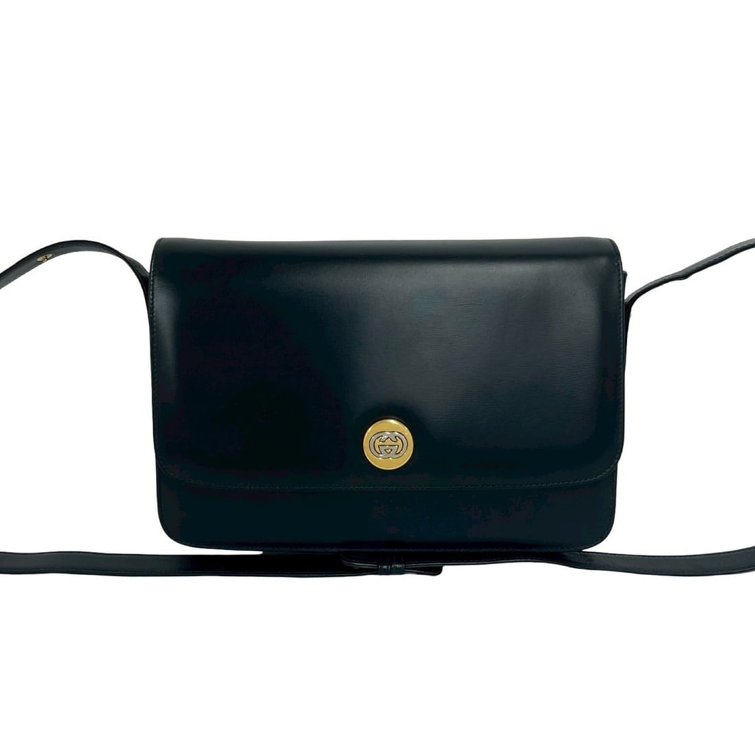 GUCCI (Old Gucci) GG Logo Leather Mini Shoulder Bag/Pouch, Navy Blue, 61408: --- Catalog ---Category: SizeSize (HxWxD): 17.5cm x 25cm x 6cm / 6.88'' x 9.84'' x 2.36''Category: DesignType: Pochette, Shoulder bagColor: NavyGender: WomenMaterial: Leather Category: GeneralBrand: G