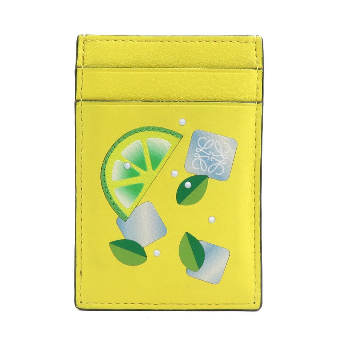 Loewe business card holder/card case, leather, yellow, women's, h32373i: --- Catalog ---Category: DesignType: Card caseColor: YellowGender: WomenMaterial: Leather Category: GeneralBrand: LoeweCountry of Origin: SpainCategory: Physical PropertiesSize (HxWxD): 10cm x 7cm / 3