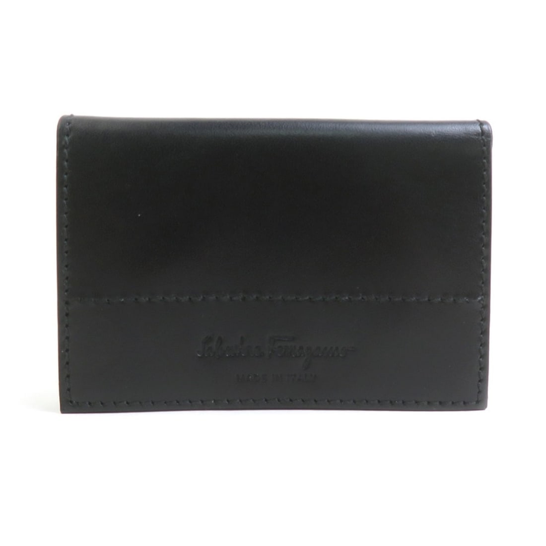 Salvatore Ferragamo wallet/coin purse, leather, black, men's/women's, h32367b (1 of 11)