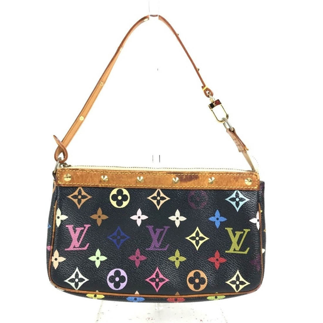 LOUIS VUITTON M92648 Monogram Multicolor Pochette Accessoires Bag, Crossbody Studded Shoulder