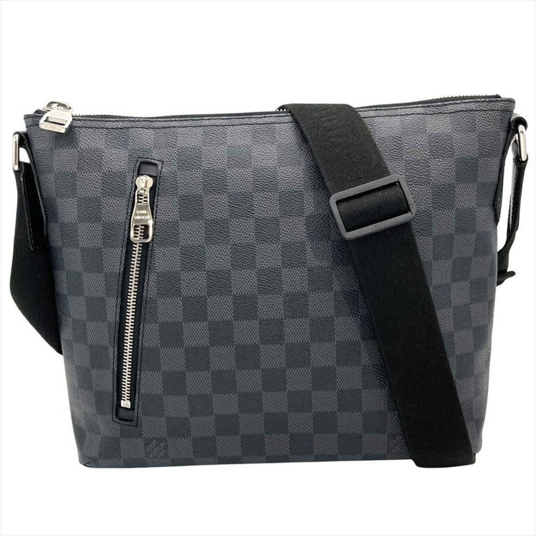 Louis Vuitton Mick PM Shoulder Bag, Damier Graphite, N40003, Black with Silver Hardware, SR0123,: --- Catalog ---Category: SizeSize (HxWxD): 25cm x 32cm x 8.5cm / 9.84'' x 12.59'' x 3.34''Category: DesignType: Shoulder bagColor: BlackGender: Men,WomenMaterial: Damier Graphite Hardware Color: Silve
