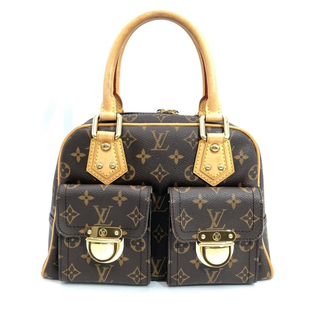 Louis Vuitton Manhattan PM Handbag, Monogram Canvas, M40026, Brown, Women's