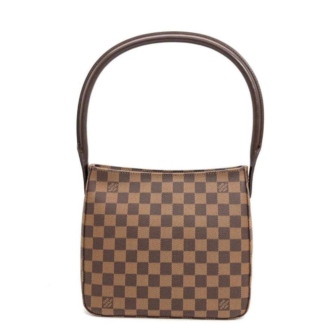 Louis Vuitton Looping MM Handbag, Damier Ebene, N51157, Brown with Gold Hardware