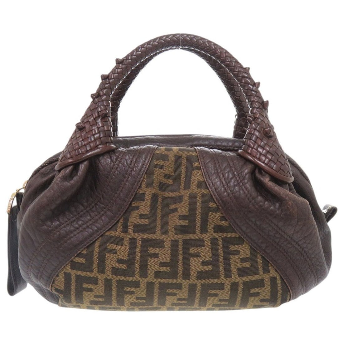 Fendi Mini Spy Bag 8BL078 Leather Canvas Brown Handbag 0731FENDI: --- Catalog ---Category: SizeSize (HxWxD): 17cm x 33cm x 14cm / 6.69'' x 12.99'' x 5.51''Category: DesignType: HandbagColor: BrownGender: WomenMaterial: Leather , Canvas Category: GeneralMPN: 8BL078Br