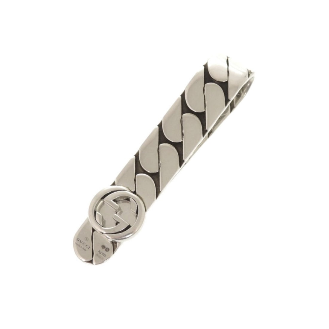 Gucci Money Clip Interlocking G 678646 Sterling Silver 925 1633 GUCCI Men's