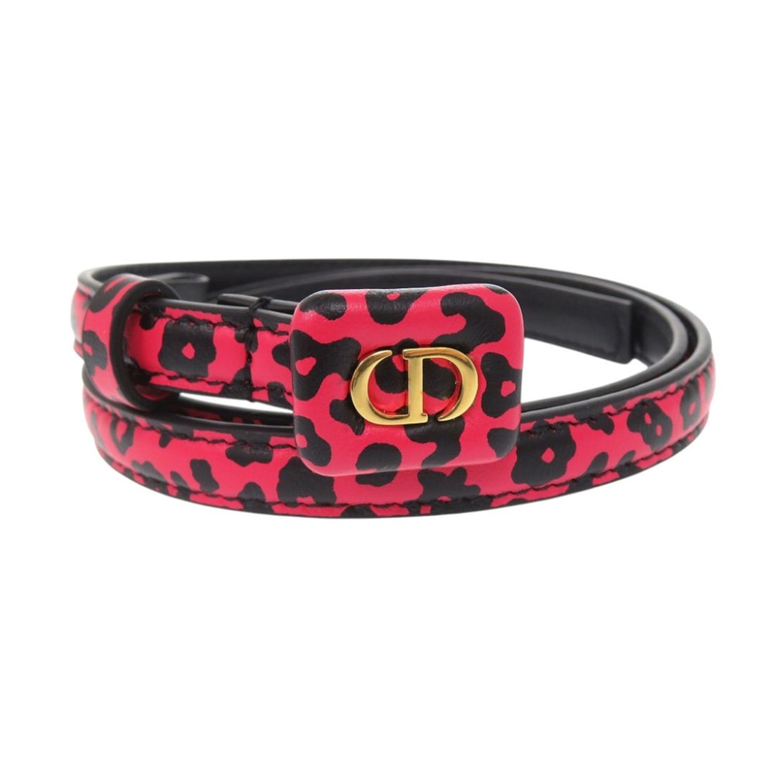 Christian Dior Bobby Leopard Print Belt 23-MA-0241 Leather Fuchsia Pink 0387: --- Catalog ---Category: SizeLength: 65cm - 75cm / 25.59'' - 29.52''Category: DesignType: Standard beltColor: Black, PinkGender: WomenMaterial (Strap): Leather Category: GeneralMPN: 23-MA-0241Brand: C