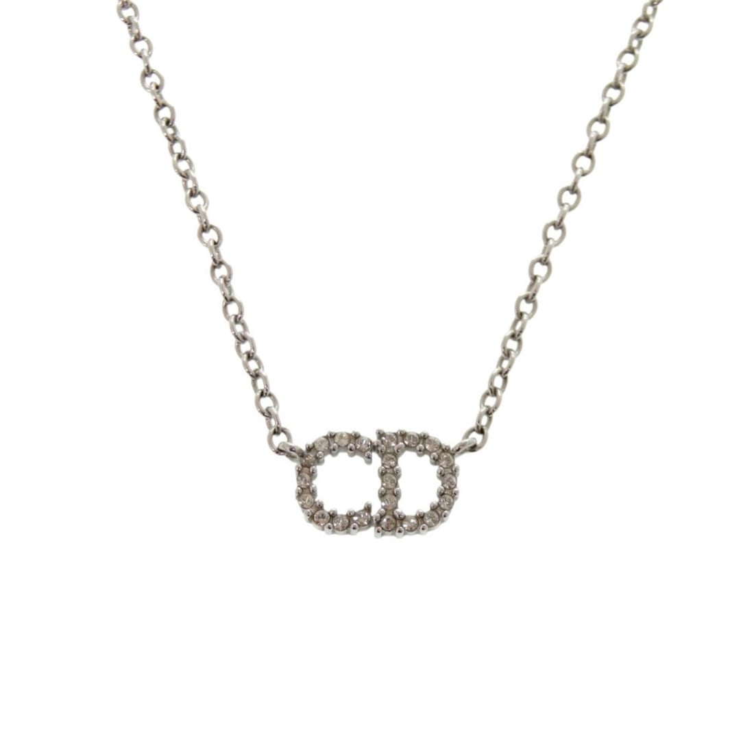 Christian Dior Claire Di Lune Stone Silver Necklace Accessory 1011: --- Catalog ---Category: SizePendant Size: 7mm x 10mm / 0.27'' x 0.39''Neck Circumference: 46 cm - 52 cm / 18.11'' - 20.47''Category: DesignColor: SilverGender: WomenMaterial: MetalNecklace Type: Neck