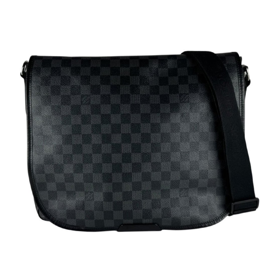 Louis Vuitton Daniel MM Damier Graphite Shoulder Bag, Black, Men's, N58029 z10621