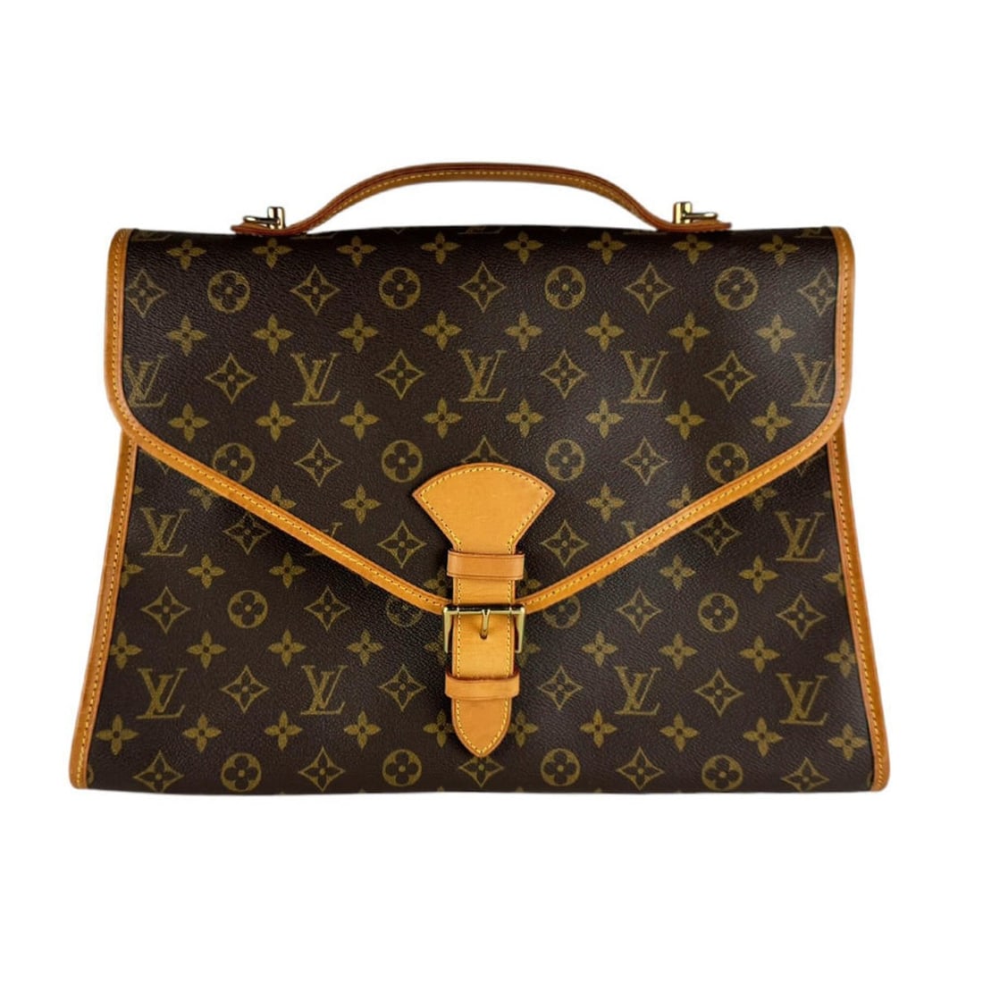 Louis Vuitton LOUIS VUITTON Handbag Business Bag Shoulder Monogram Bel Air Canvas Brown Men's: --- Catalog ---Category: SizeSize (HxWxD): 27cm x 40cm x 11cm / 10.62'' x 15.74'' x 4.33''Category: DesignType: Handbag, Shoulder bagColor: BrownGender: Men,WomenMaterial: Monogram Category: GeneralMP