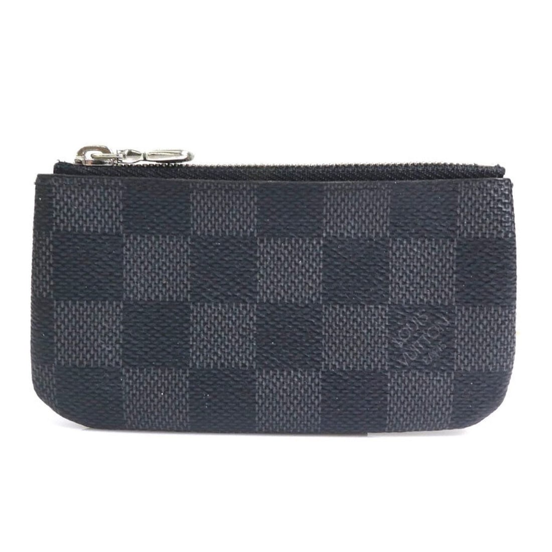 Louis Vuitton Key Case Wallet/Coin Purse Damier Graphite Pochette Cle Canvas Gray Black Silver Men's