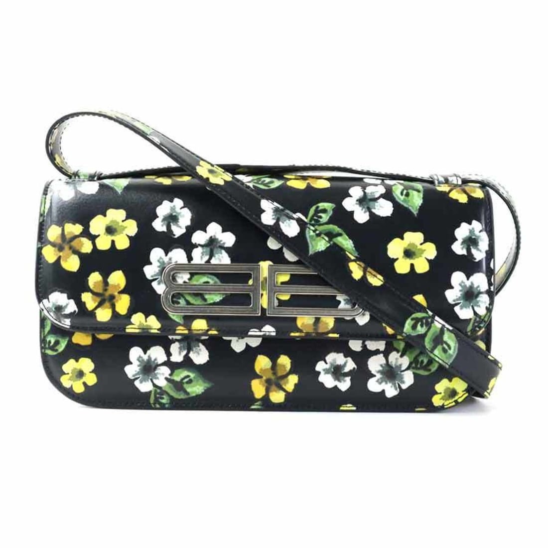 Balenciaga BALENCIAGA Shoulder Bag Gossip Leather Black Multicolor Women's 674693 90273k