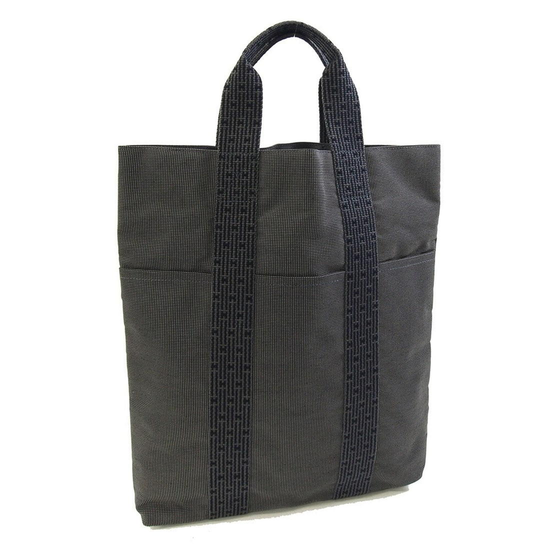 Hermes Cabas Grey Canvas Tote Bag, Herline Handbag, for Men and Women.