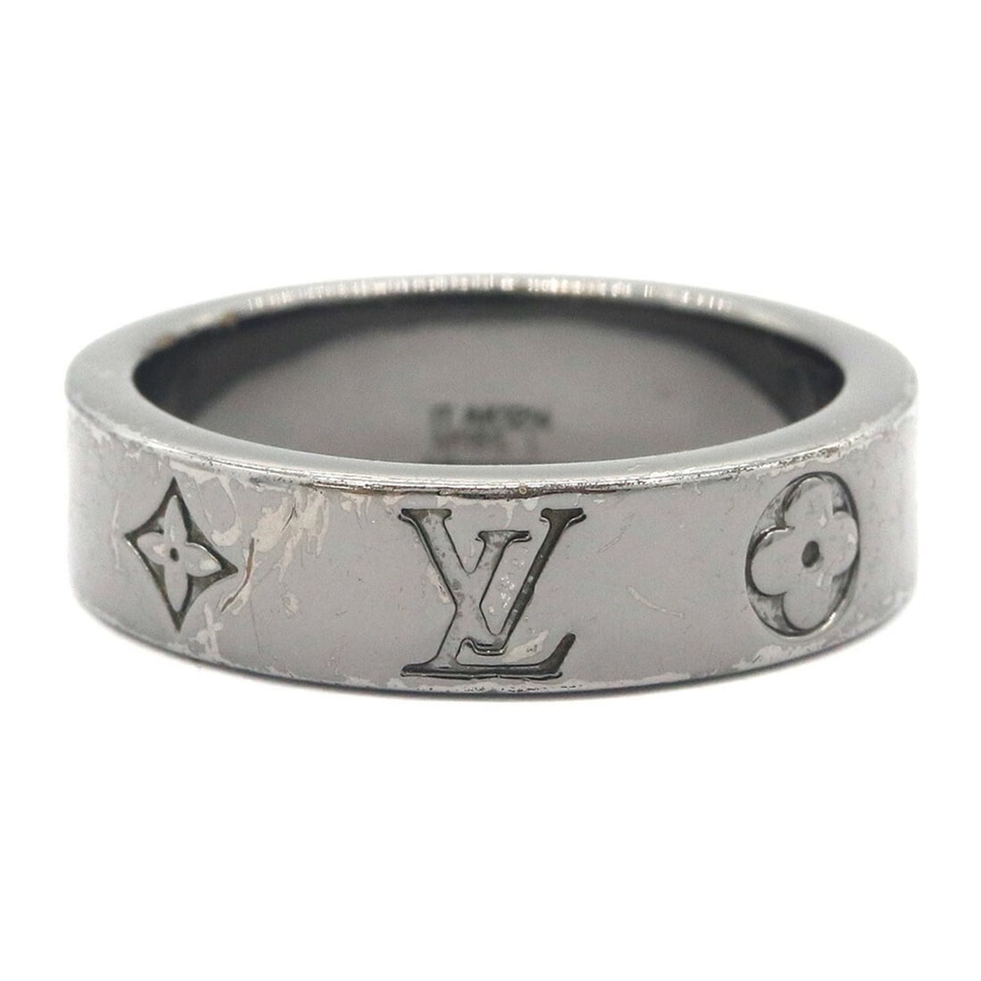 Louis Vuitton Ring LV Mosaic Thin M1881L Metal L Size Monogram Men's LOUIS VUITTON
