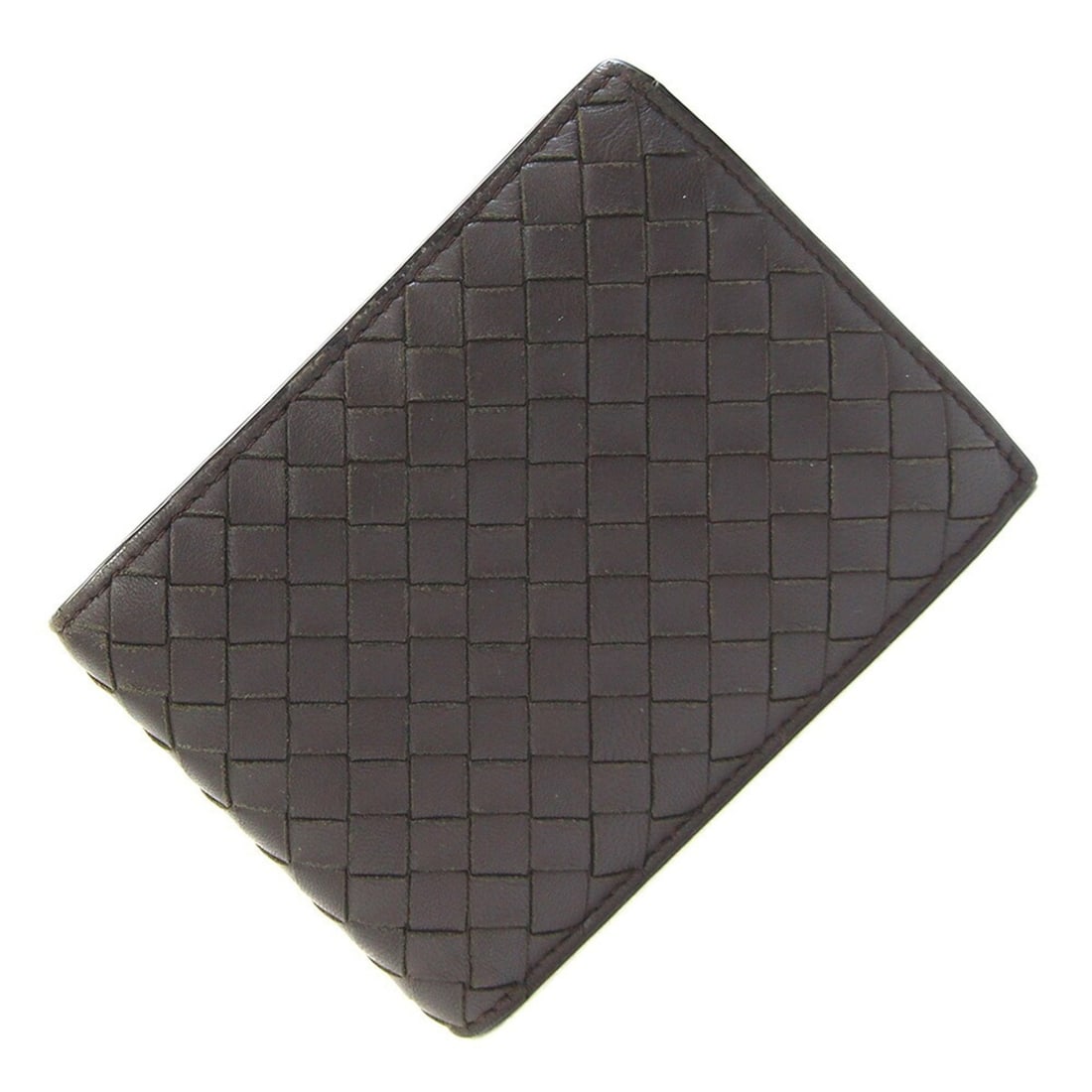 Bottega Veneta Bi-fold Wallet, Intrecciato, Dark Brown Leather, Compact Folding Men's BOTTEGA VENETA