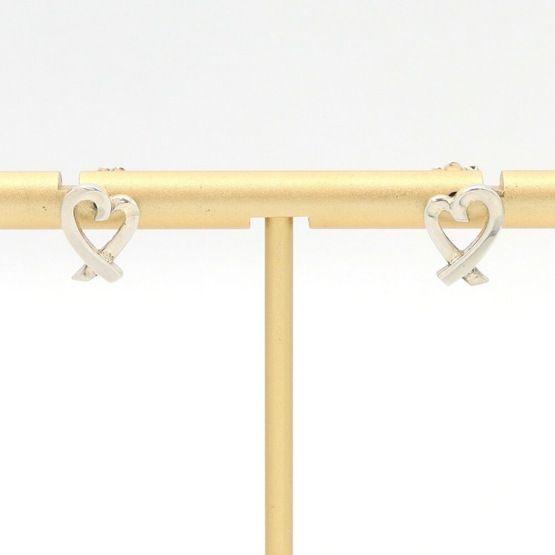 Tiffany & Co. Paloma Picasso Loving Heart Earrings, Sterling Silver 925, Women's.
