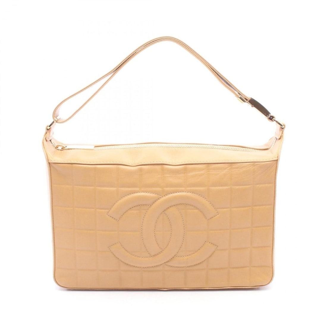 Chanel Chocolate Bar Coco Mark Shoulder Bag/Handbag, Leather, Women's, Brown