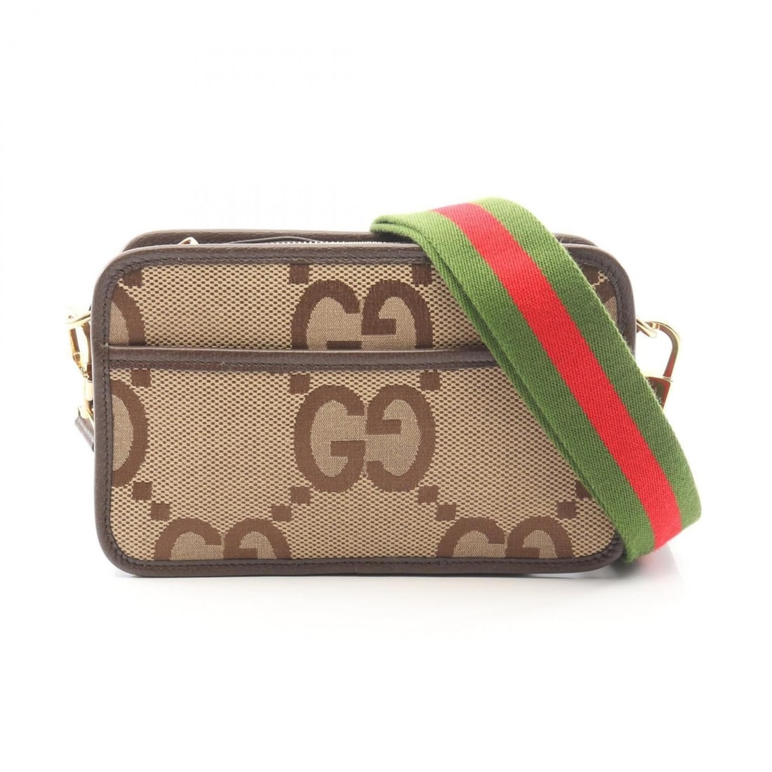 Gucci Jumbo GG Mini Bag, Shoulder Handbag, Coated Canvas, Leather, Women's, Beige/Brown, 696075: --- Catalog ---Category: SizeSize (HxWxD): 14cm x 22cm x 6cm / 5.51'' x 8.66'' x 2.36''Category: DesignType: Shoulder bagColor: Beige, BrownGender: WomenMaterial: Coated canvas , Leather Category: Gen