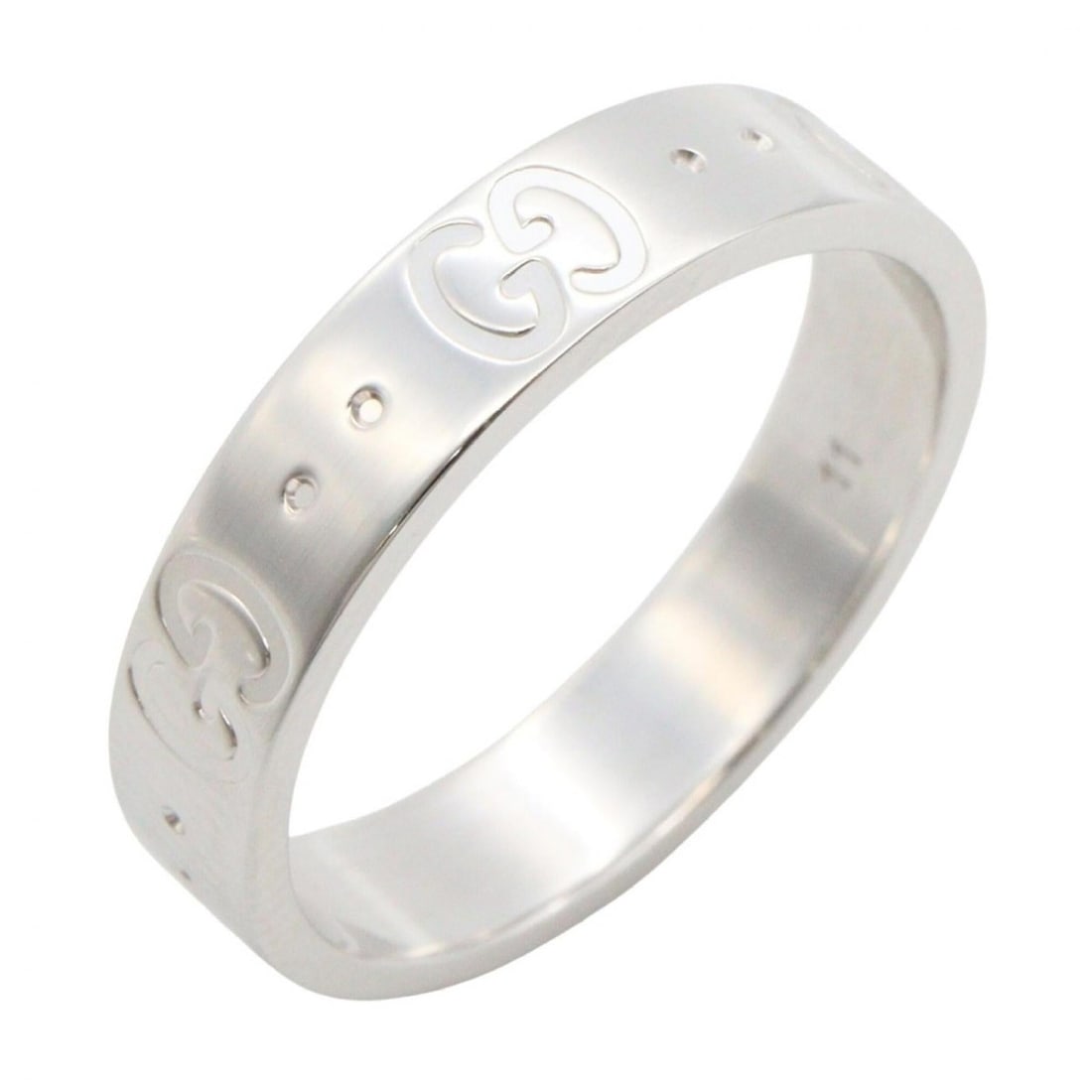Gucci Icon Ring, 18K White Gold (18KWG), Silver Tone, for Men and Women. (1 of 11)