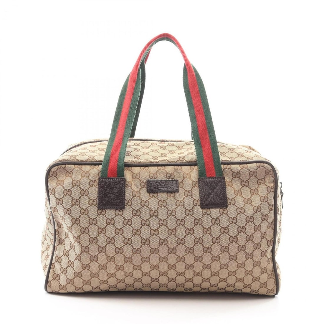 Gucci GG Canvas Boston Bag Handbag, and Leather, Women's, Beige/Brown, 153240: --- Catalog ---Category: SizeSize (HxWxD): 27cm x 41.5cm x 24cm / 10.62'' x 16.33'' x 9.44''Category: DesignType: Boston bag, HandbagColor: Beige, BrownGender: WomenMaterial: GG canvas , Leather Categ