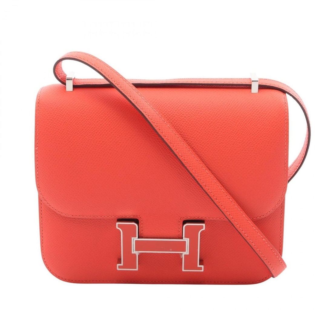Hermes Constance 3 Mini Shoulder Bag/Handbag, Leather, Veau Epsom, Women's, Red (1 of 18)