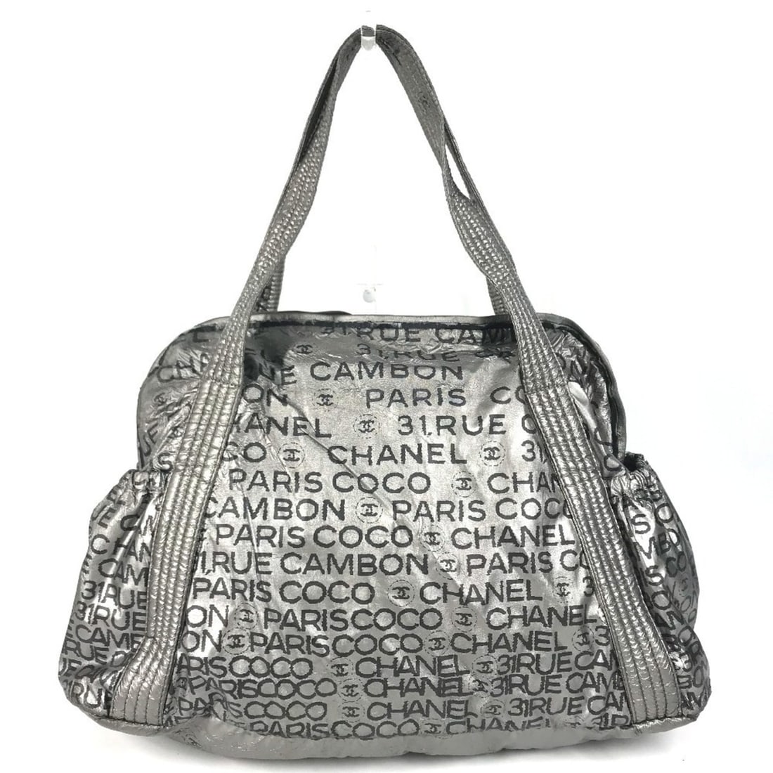 CHANEL Unlimited CC Coco Mark Logo Bag, Handbag, Shoulder Tote Boston Nylon Canvas, Men's, Women's,