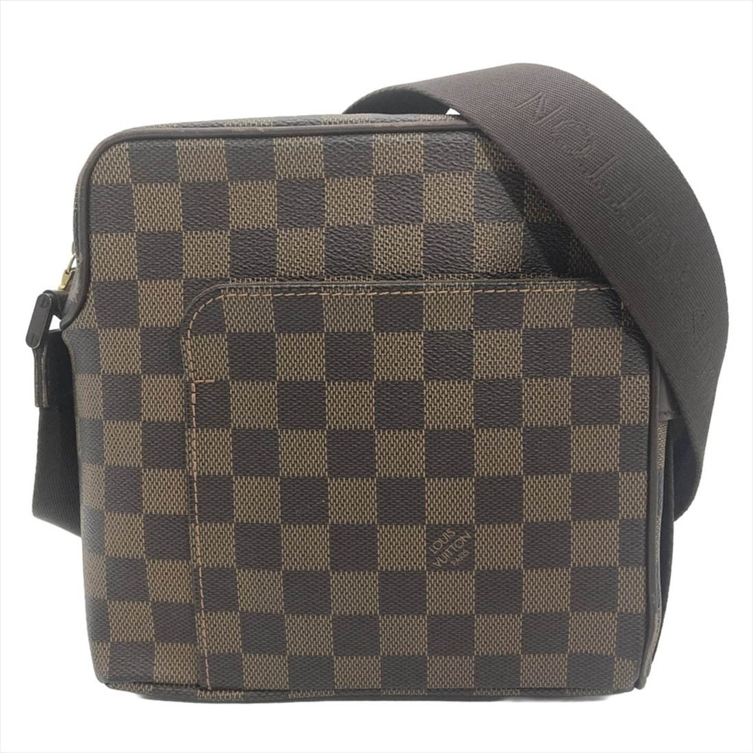 Louis Vuitton Olaf PM Shoulder Bag, Damier Ebene, N41442, Brown with Gold Hardware, MI1026