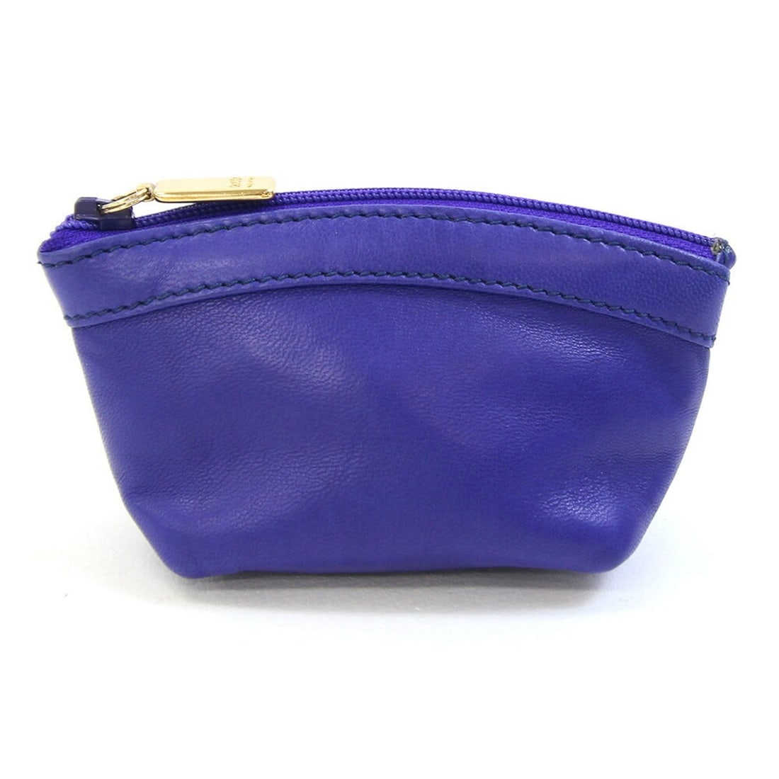 Gucci Wallet/Coin Case, Violet Blue Leather Mini Pouch, Crest Design, Coin Purse, Wallet, Old Style