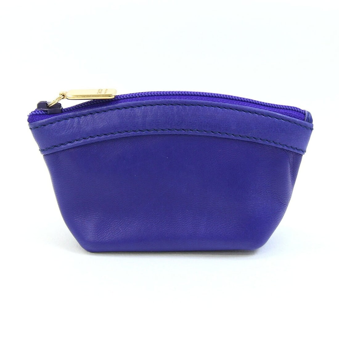 Gucci Wallet/Coin Case, Violet Blue Leather Mini Pouch, Crest Design, Coin Purse, Wallet, Old Style