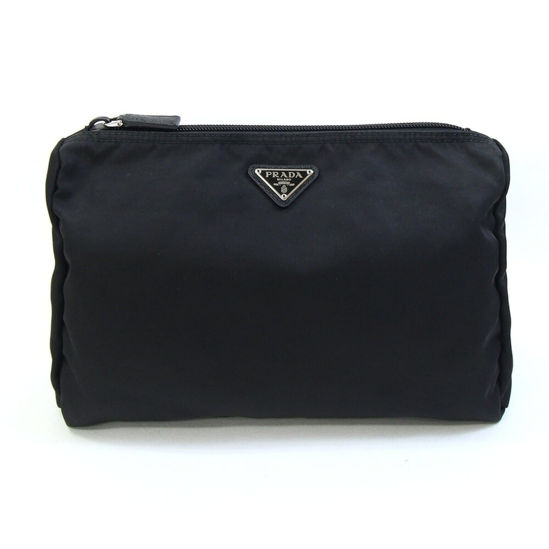Prada Handbag Pouch 1NA012 Black Nylon Makeup for Women and Men PRADA