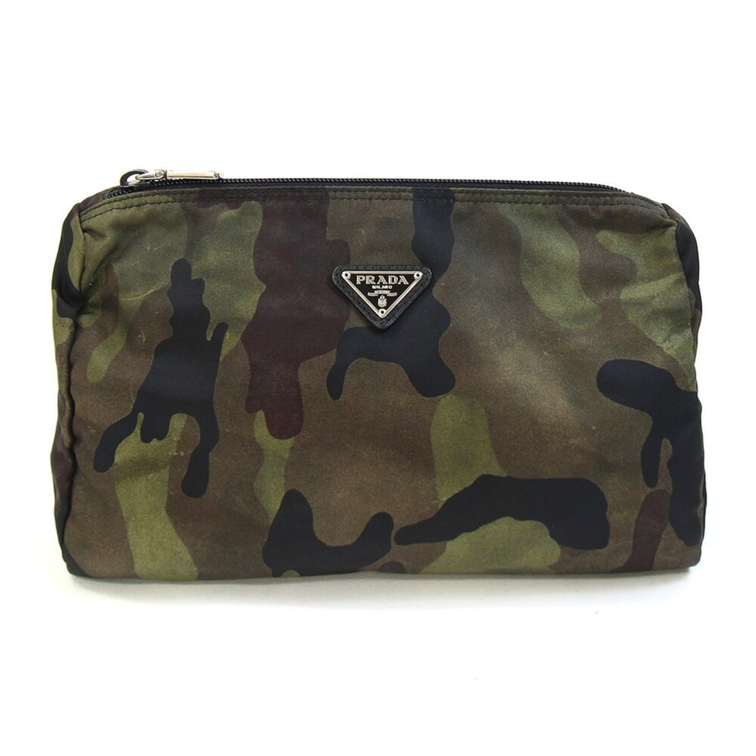 Prada Handbag Pouch 1NA012 Camouflage Nylon Makeup for Women and Men PRADA