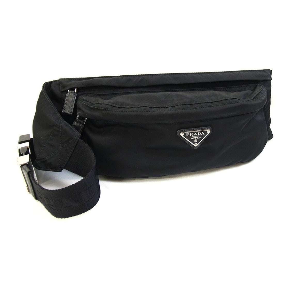 Prada Body Bag 2VL132 Black Nylon Leather Shoulder for Women and Men PRADA