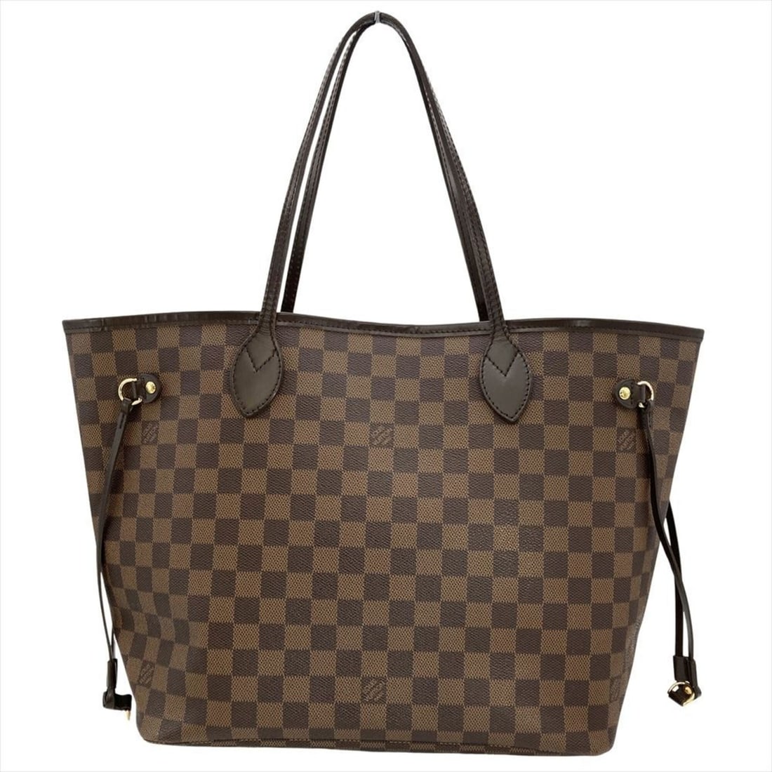 Louis Vuitton Neverfull MM Tote Bag, Damier Ebene, N51105, Brown with Gold Hardware, AR4170,