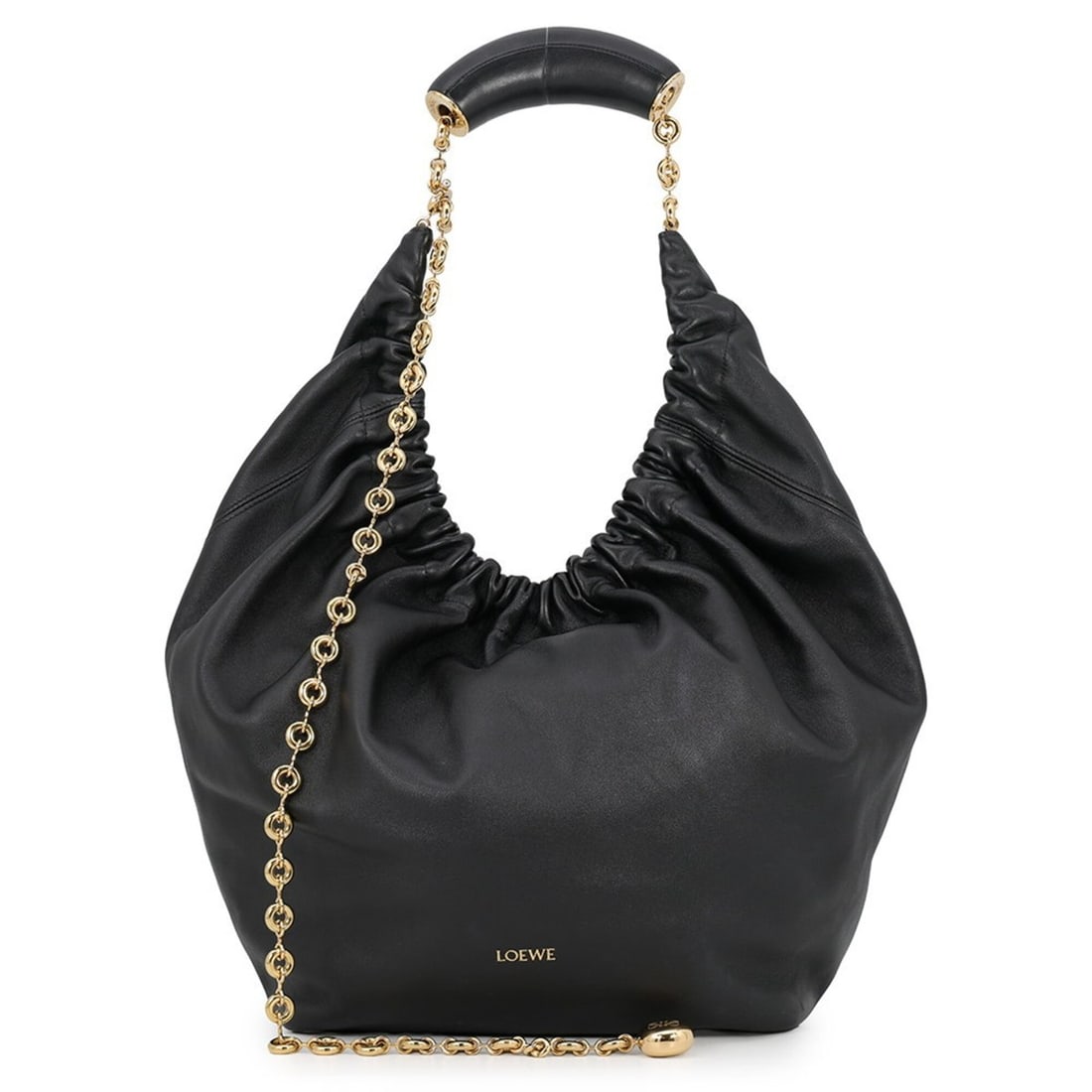 Loewe Shoulder Bag Squeeze Medium Melona Palam A914Q37X01 LOEWE 2-way Black Handbag: --- Catalog ---Category: SizeWeight: 700g / 1.54lb.Size (HxWxD): 31cm x 25cm x 14cm / 12.2'' x 9.84'' x 5.51''Strap Length: 90cm / 35.43''Category: DesignType: Handbag, Shoulder bagColor: BlackGender: