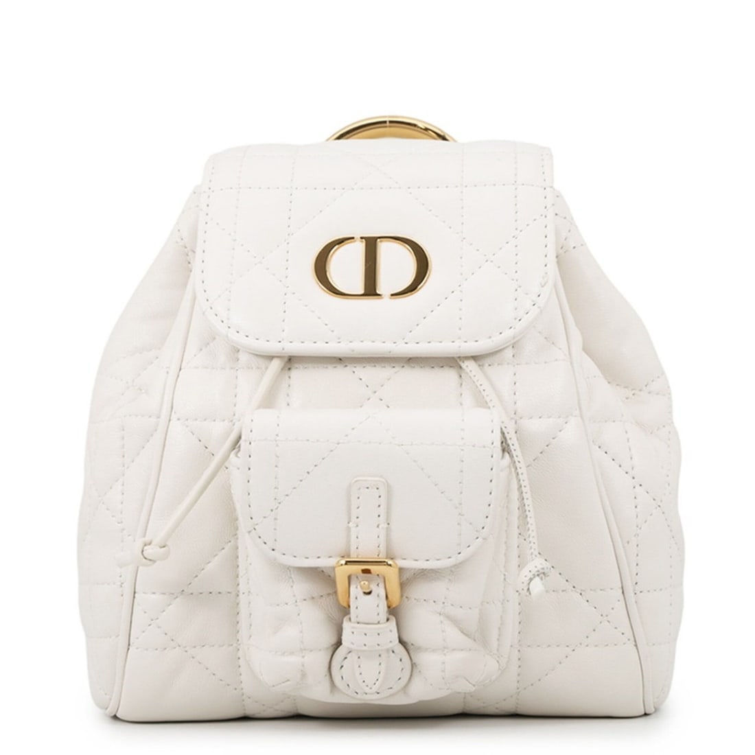 Christian Dior Macro Cannage Caro Backpack Small M6302UNOZ Handbag White Women's: --- Catalog ---Category: SizeWeight: 420g / 14.81oz.Size (HxWxD): 19cm x 17cm x 6cm / 7.48'' x 6.69'' x 2.36''Category: DesignType: BackpackColor: WhiteGender: WomenClosure: FlapMaterial: Leather Hard