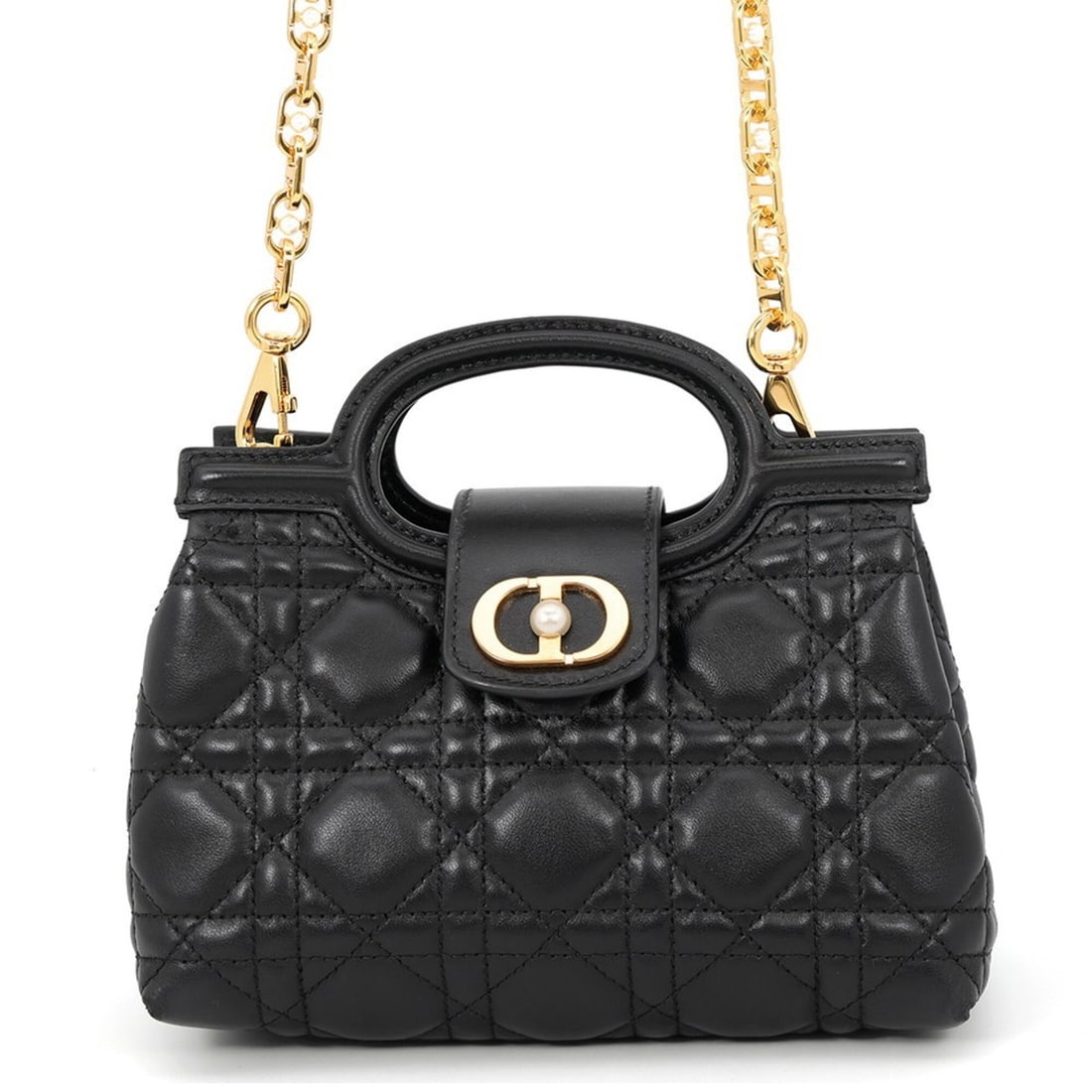 Christian Dior Cannage Jolie Mini Lambskin Handbag S3123UNJB 2-way Black: --- Catalog ---Category: SizeWeight: 300g / 10.58oz.Size (HxWxD): 12cm x 18cm x 8.5cm / 4.72'' x 7.08'' x 3.34''Strap Length: 103cm - 113cm / 40.55'' - 44.48''Category: DesignType: Handbag, Shoulder b